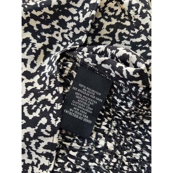 NWT Catherine Malandrino Long Sleeve Animal Print Style Blouse Size Medium - Picture 8 of 8